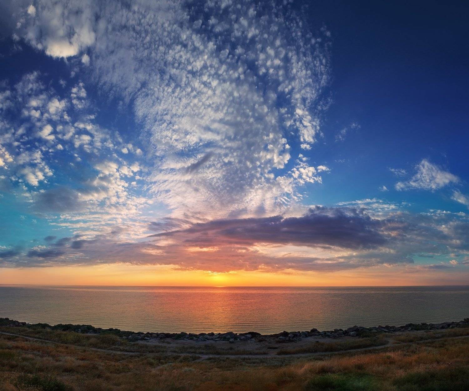 рассвет, море, берег,, Сергей Шабуневич