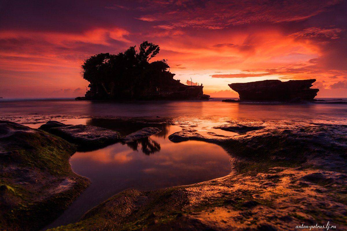 бали, закат, море, храм, Антон Петрусь