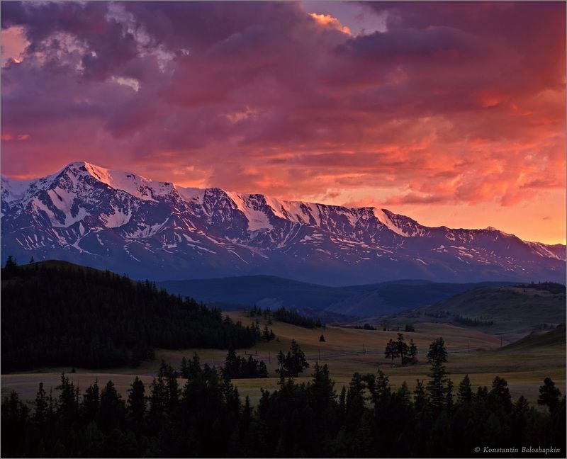 алтай, курай, северочуйский, mamiya rz67 Западный гребень пика Куркурек фото превью