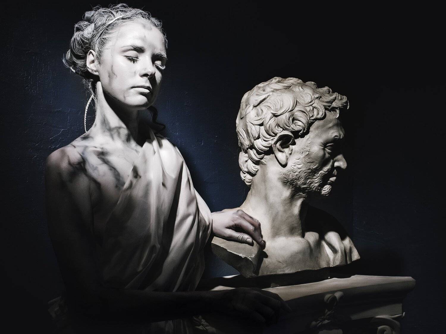 девушка, портрет, скульптура, свет, мрамор, Вавилова Елизавета