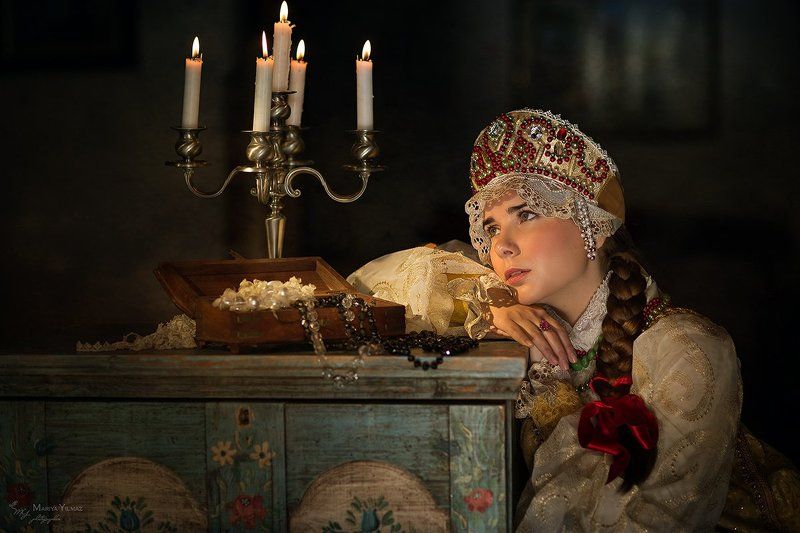 mariya yilmaz, old, девушка, кокошник, корона, мария йылмаз, никон д610, принцесса, свеча, царевна \
