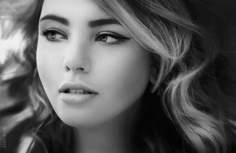portrait, girl, blackandwhite, Alex фото превью