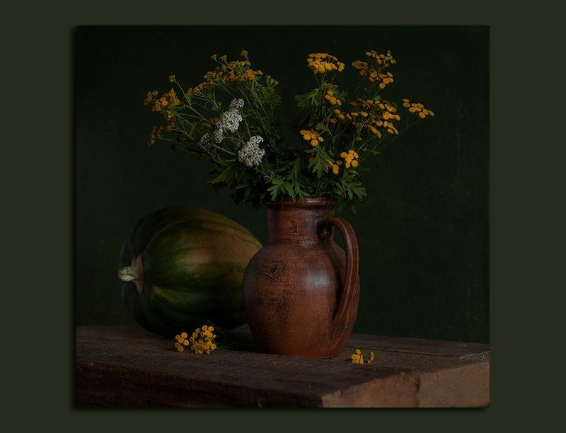 осень, ноябрь, пижма, тысячелистник Ноябрь из моего сада.../из этюдника осени/ фото превью