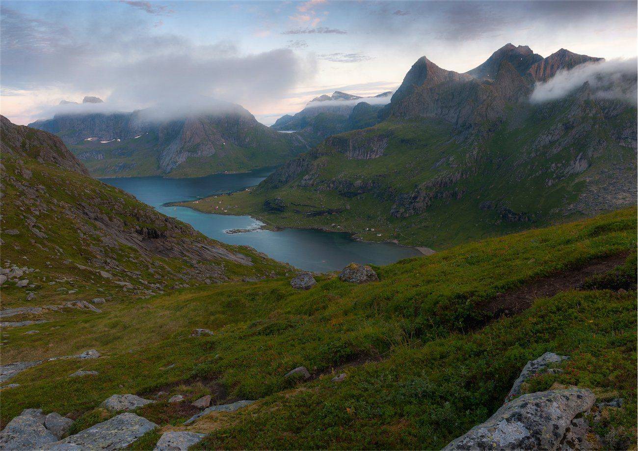 фьорд, Норвегия, Лофотены, Казаков Петр