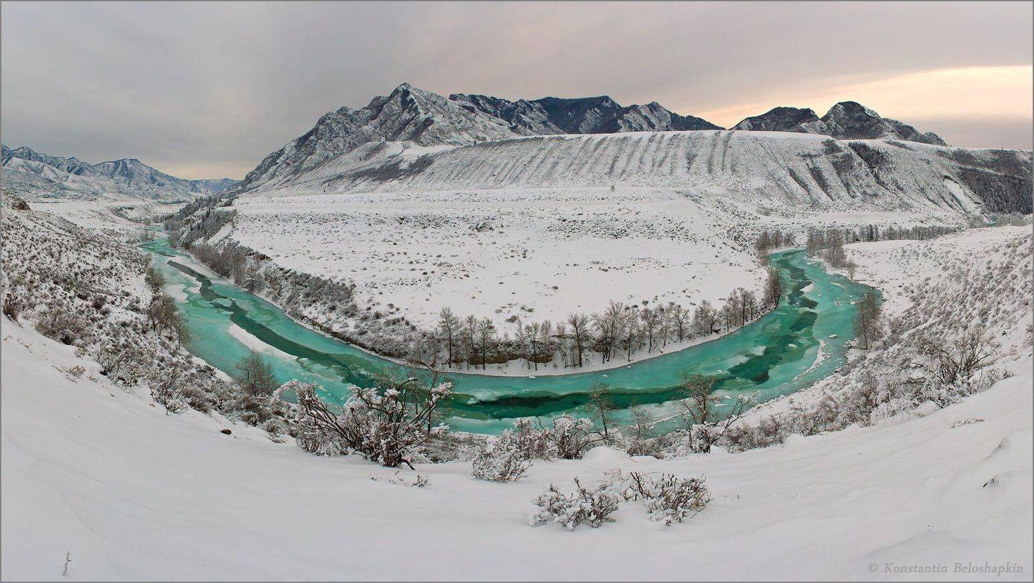 чуя, алтай, зима, восход, Константин Белошапкин