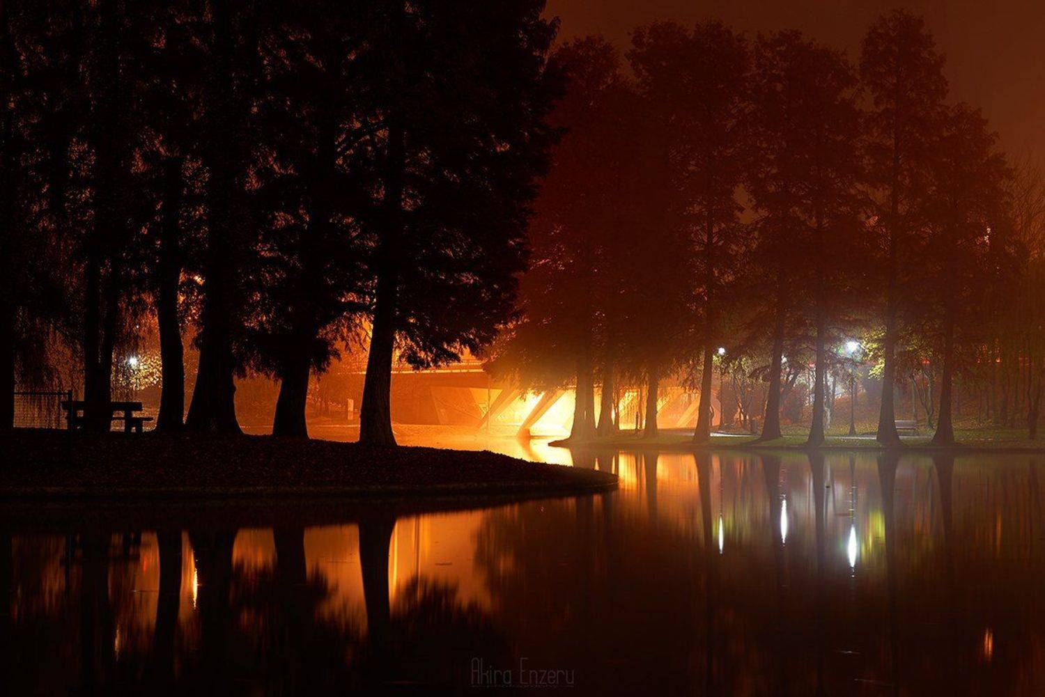 night, landscape,, Enzeru Akira