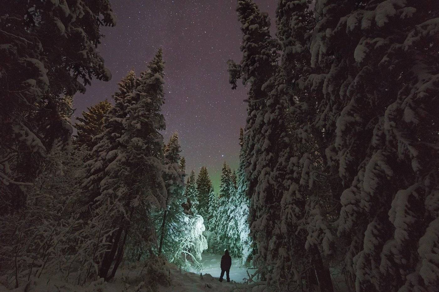 печора,коми,север,ноябрь,снег,ночь, Игорь Подобаев