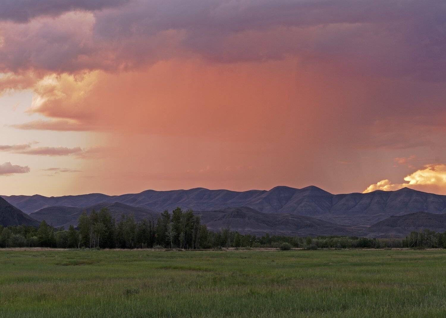 пейзаж, природа, лето, вечер, закат, дождь, горы, облака, путешествие, россия, сибирь, тува, Сергей Козлов