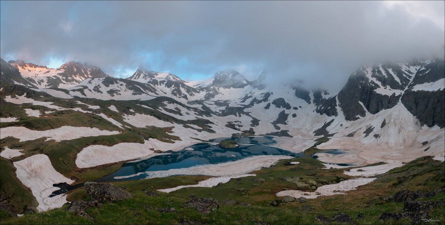 Озеро, безмолвия, КЧР, Россия, Кавказ, горы, Александр