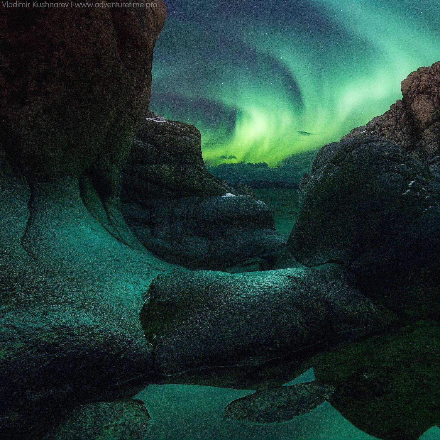 териберка, путешествия по россиии, мастер-класс, северное сияние, аврора, Vladimir Kushnarev