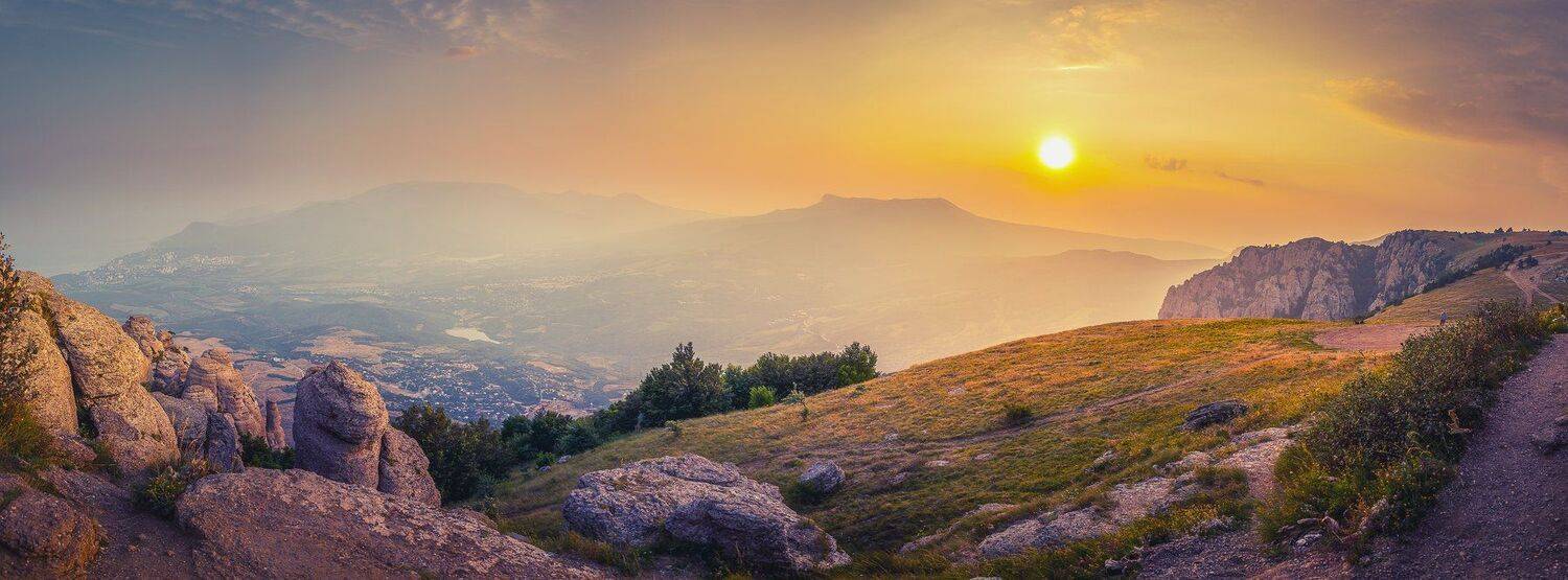 закат, гора, пейзаж, лето, Александр Пругов