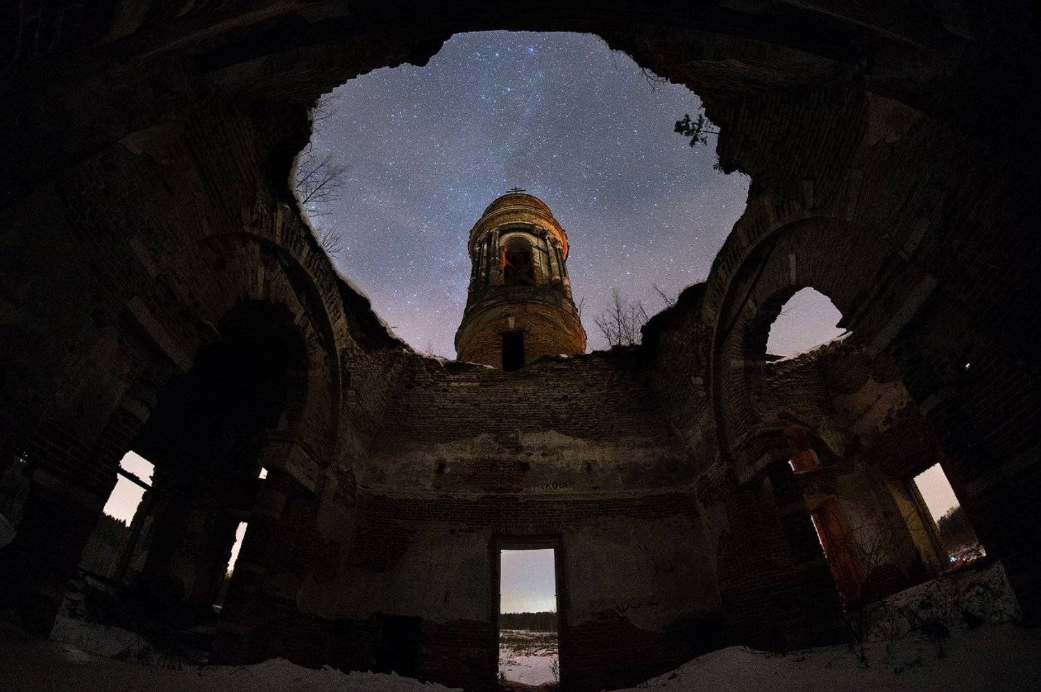 церковь, храм, тёплое, звёзды, астрофото, Подмосковье, волоколамск, Королев Саша