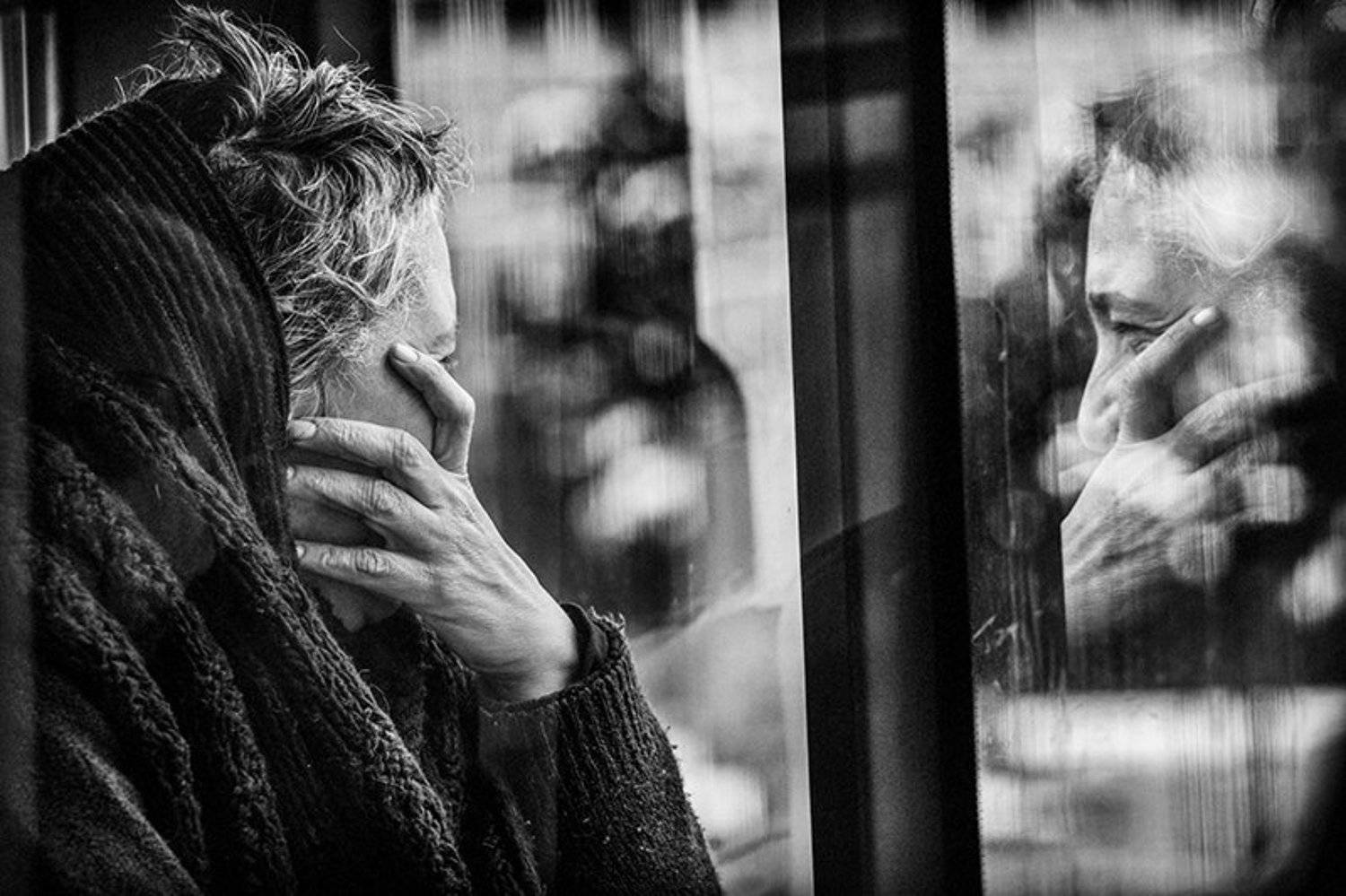 mirrored, portrait, bw, Denis Buchel (Денис Бучель)