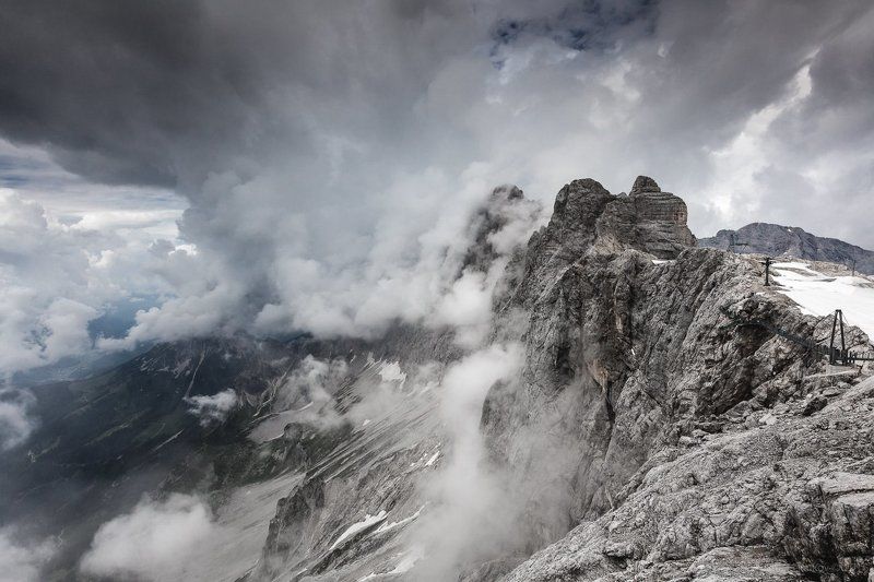 Австрия, горы, Альпы, Дахштайн, облака Madness on the top фото превью
