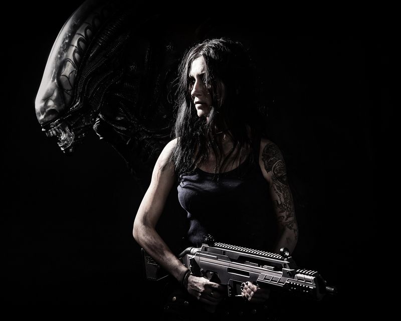 alien, чужой, девушка, girl, gun Чужой (Alien) фото превью