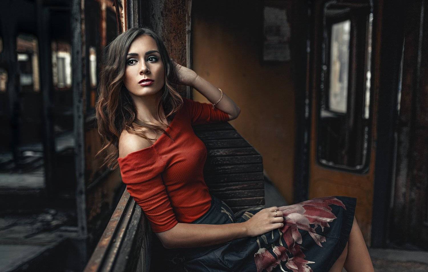 portrait, woman, color, mood, Damian Pi&oacute;rko