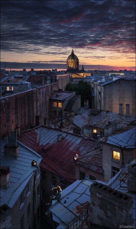 Санкт-Петербург, Крыши Ангелы XXI века фото превью