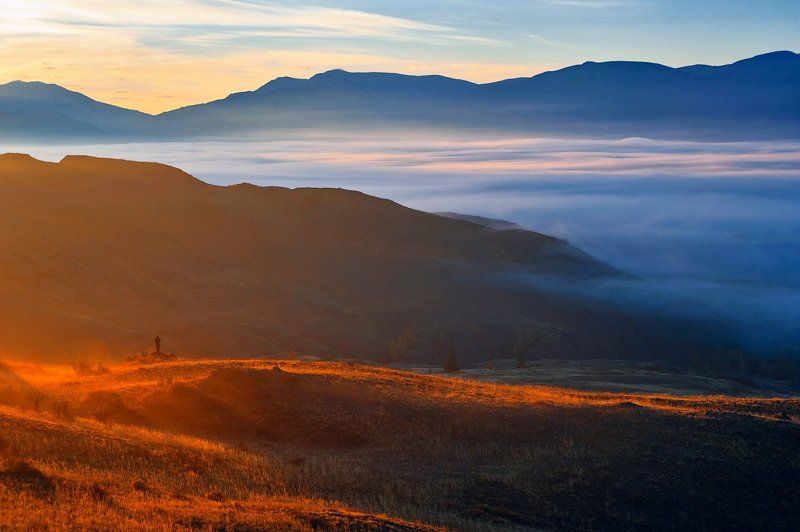 горы, облака, туман, курай, горный алтай, республика алтай Pro Краски Гор фото превью