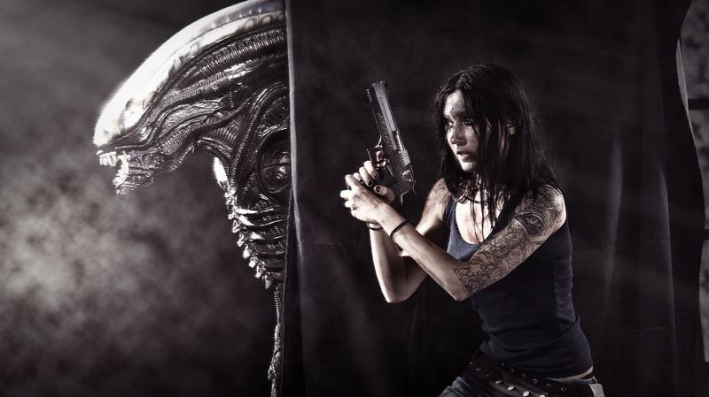 чужой alien aliens чужие girl gun woman девушка Чужой фото превью