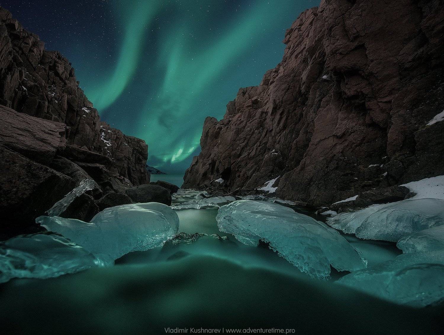 териберка, путешествия по россиии, мастер-класс, северное сияние, аврора, море, баренцево море, Vladimir Kushnarev