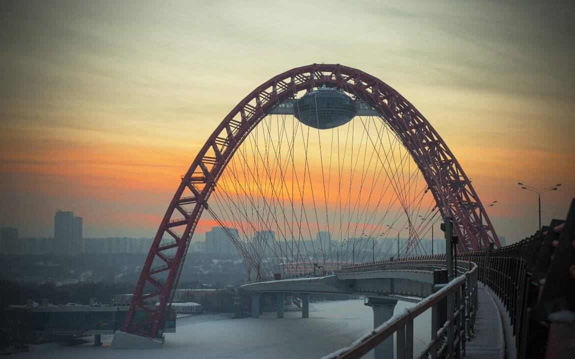 москва,мост,живописный,вечер,закат,зима., Руслан Соколов