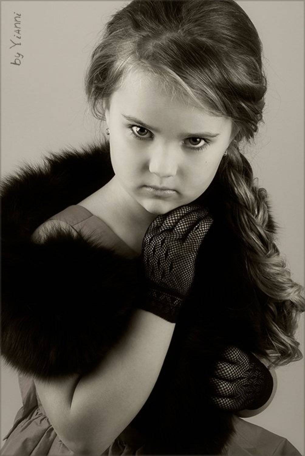леди, модель, ретро, маленькая, девочка, Yianni