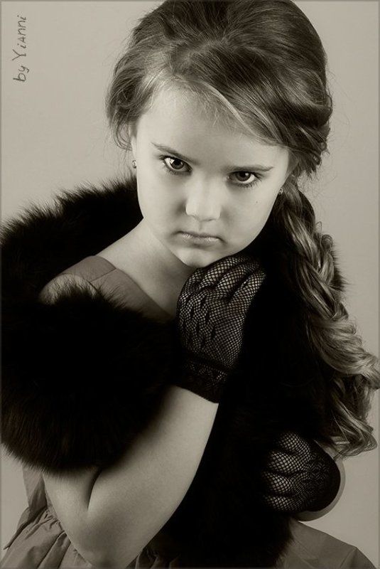 леди, модель, ретро, маленькая, девочка Маленькая леди фото превью