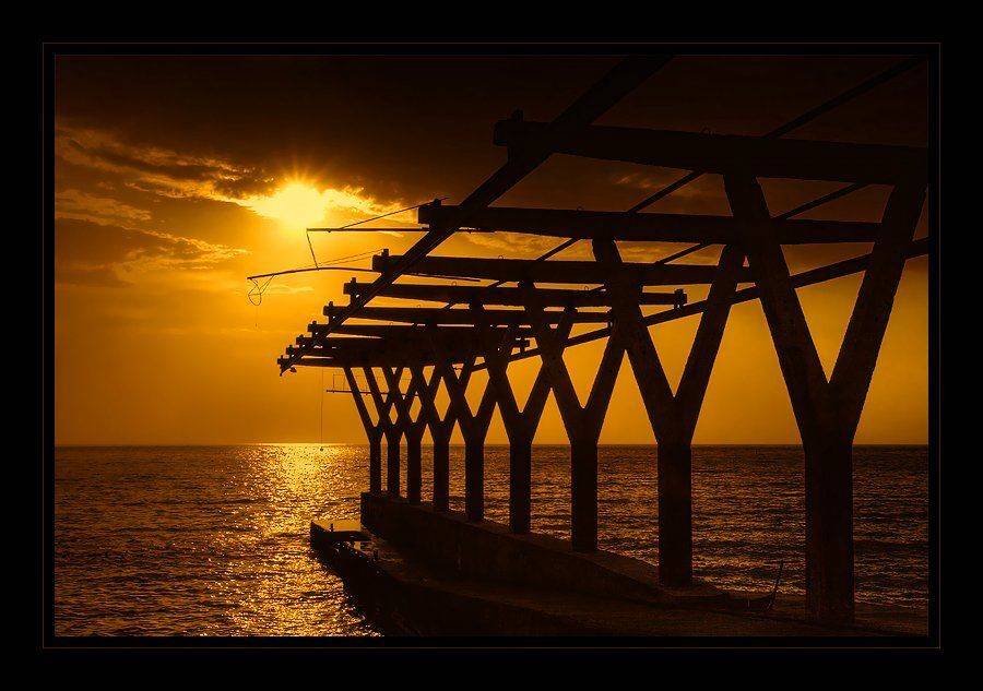 пейзаж, крым, море, пирс, небо, солнце, Oleg Dmitriev