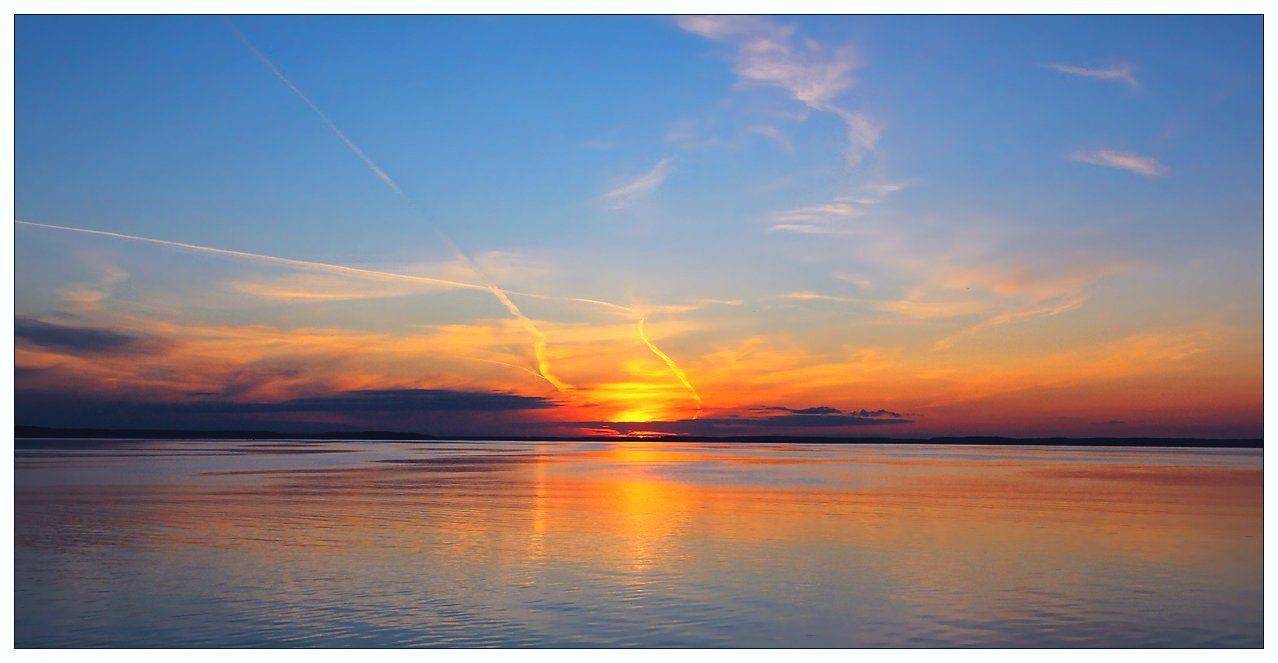 дубна, волга, закат, Александр Мартынов