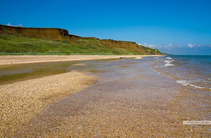 азовское море, таманский полуостров, лето, пляж, природа, пейзаж, песок Пляж на Азовском море фото превью