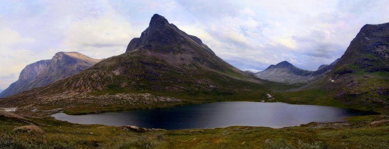 норвегия, север, озеро, alnesvatnet Мощь севера фото превью