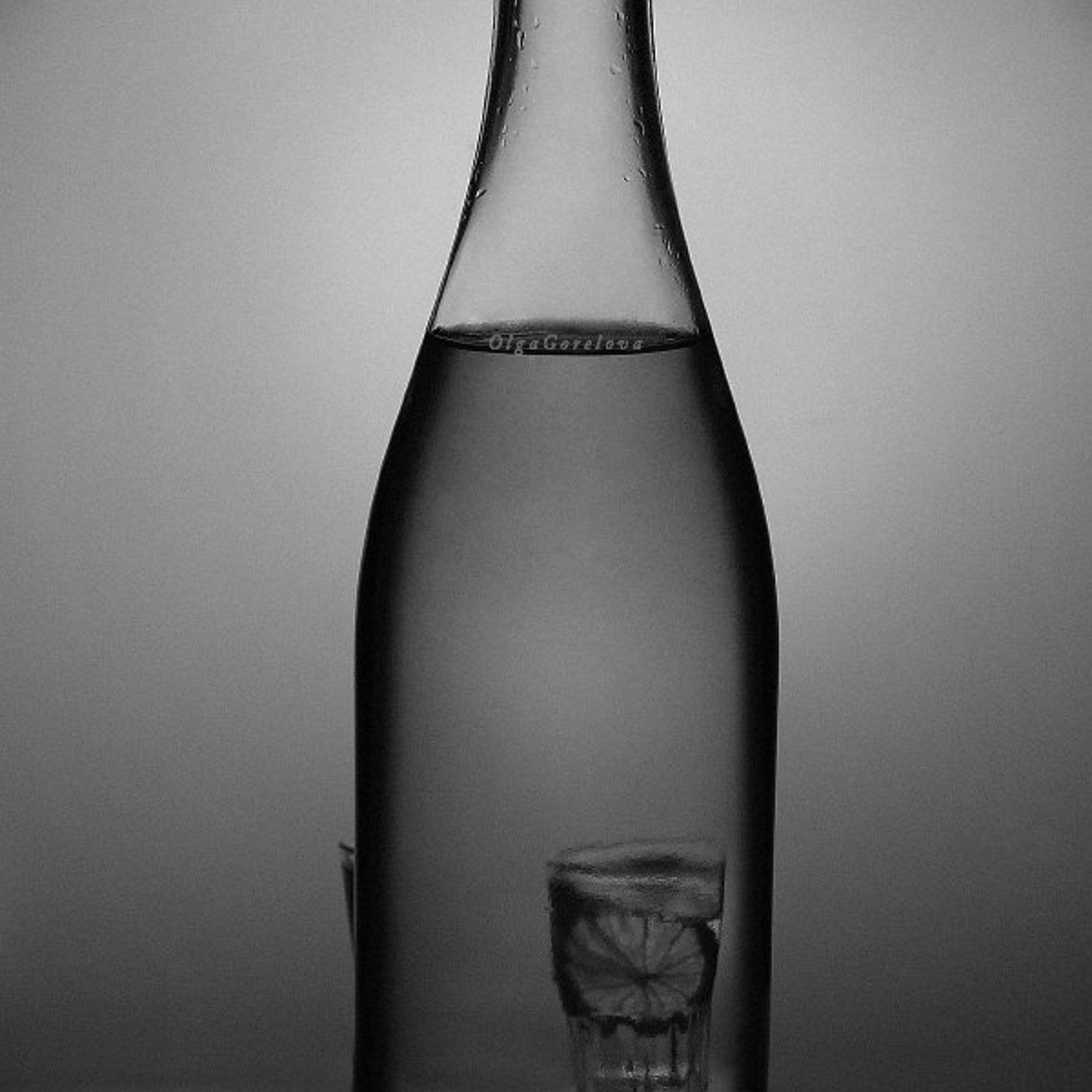 натюрморт, чб, лимон, фото, стекло, Ольга Горелова