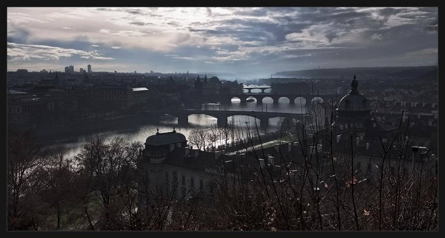 прага, утро, мосты, Евгений Гаганов