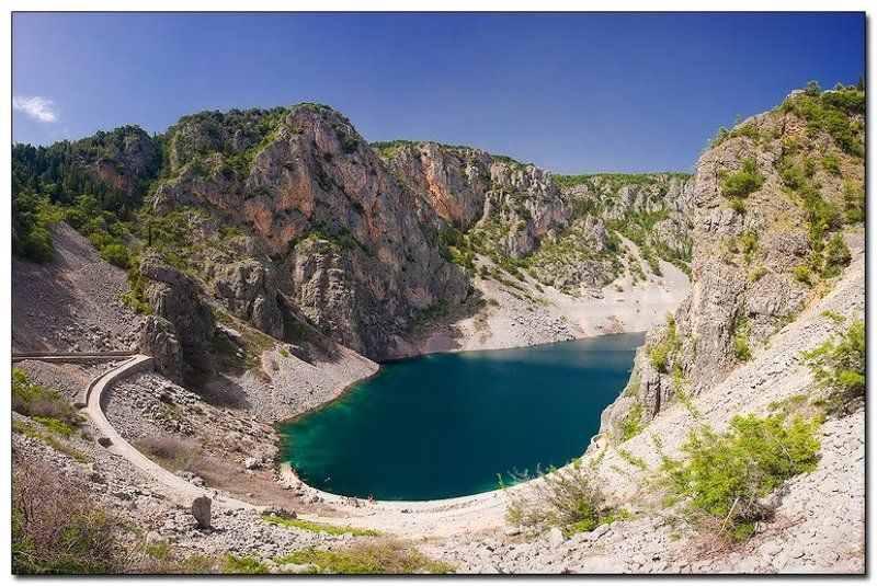 хорватия, вулкан, озеро, горы, горное, карстровое, имотски, modro, jezero, croatia Голубое озеро Имотски (modro jezero Imotski Croatia) фото превью