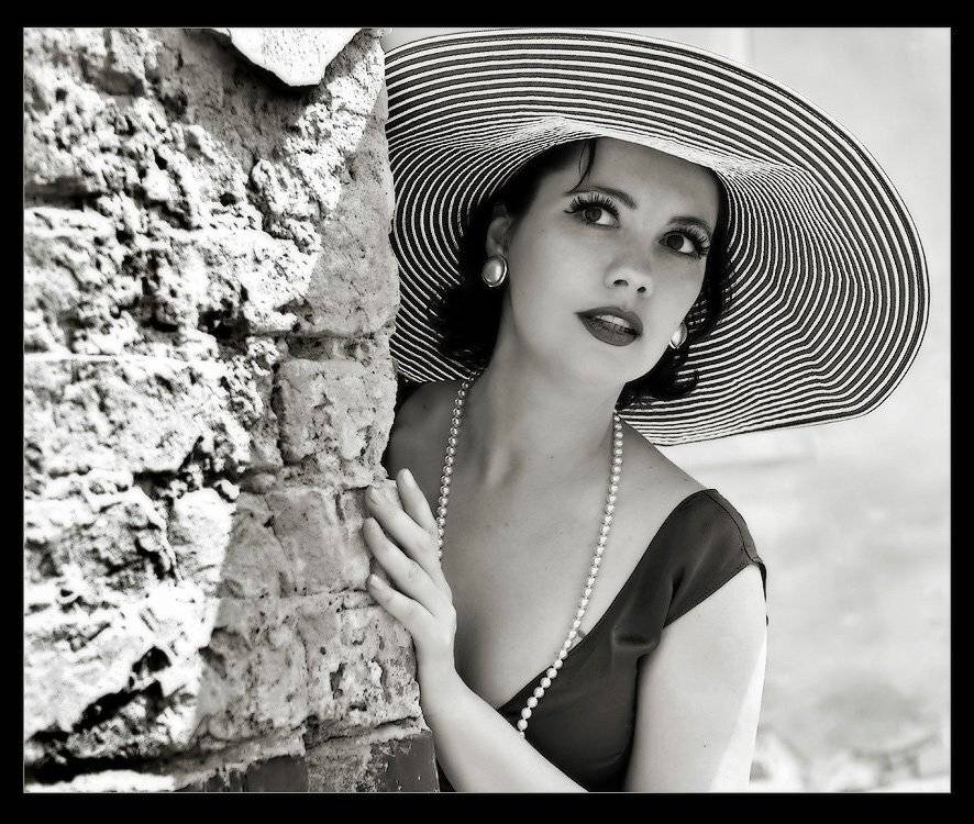 dolche vita. дама, шляпка, ретро, лето, OLYA