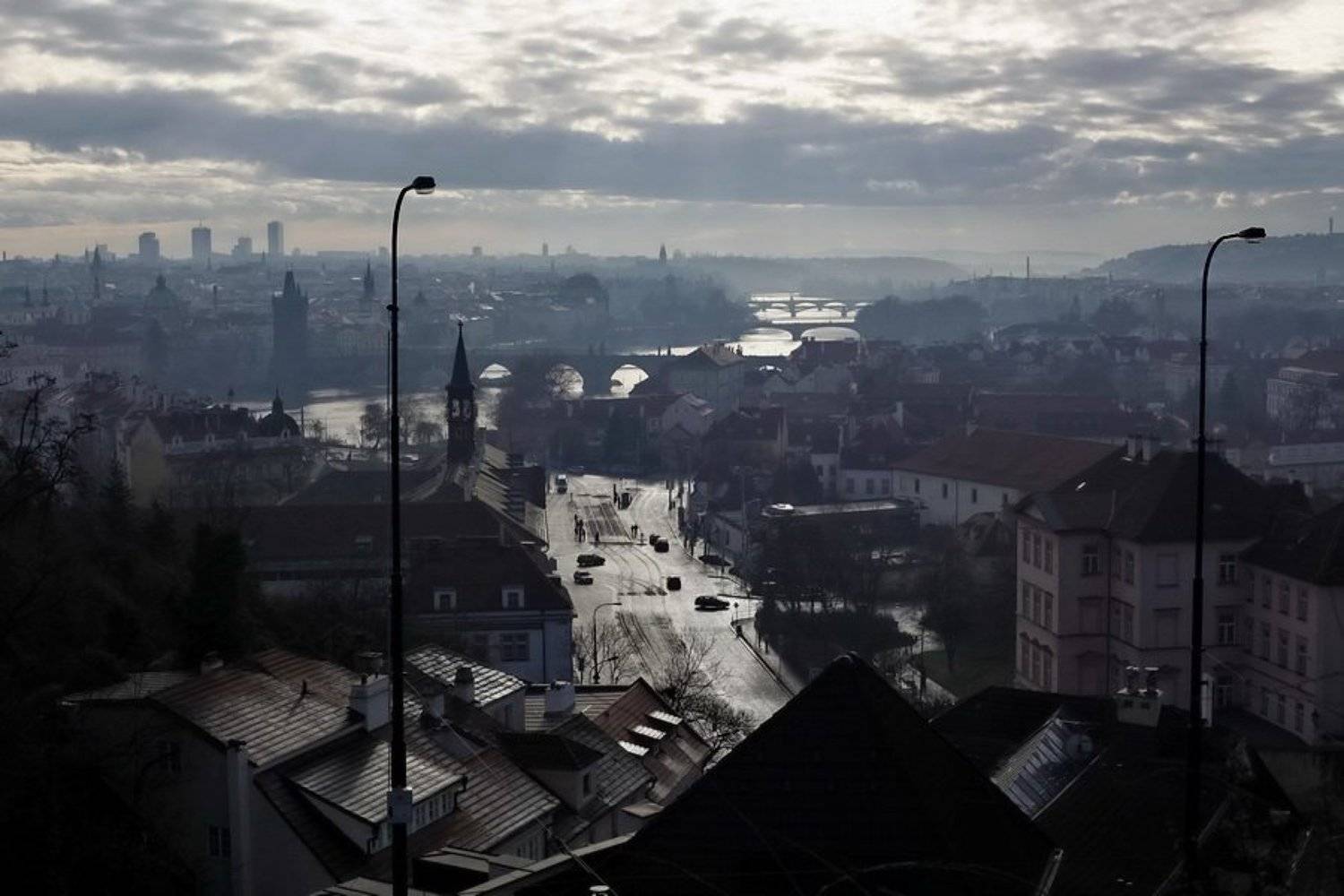 прага, утро, мосты, Евгений Гаганов