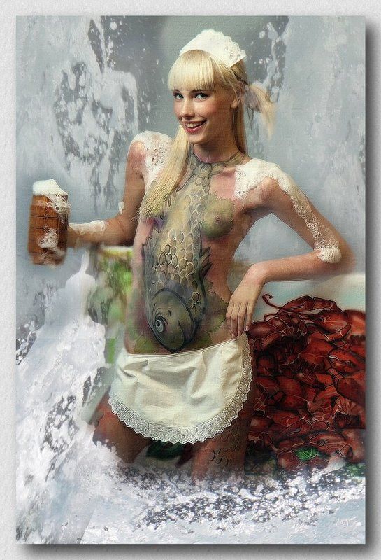 девушка, модель, пиво живое пиво фото превью