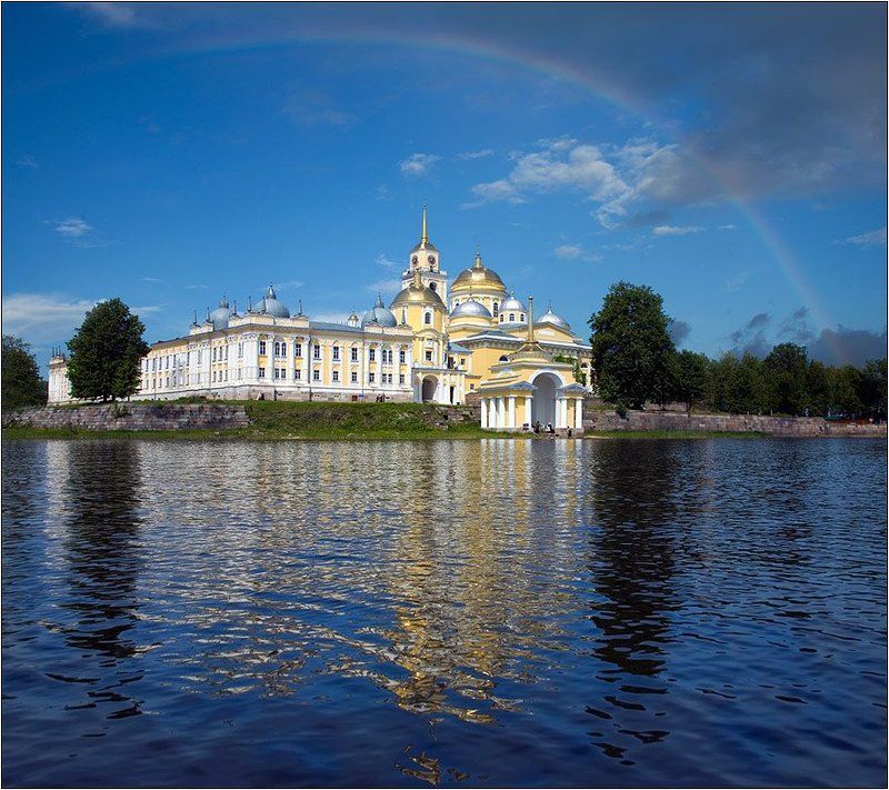 озеро, селигер, лето, монастырь, нилова, пустынь, радуга Нилова Пустынь... фото превью