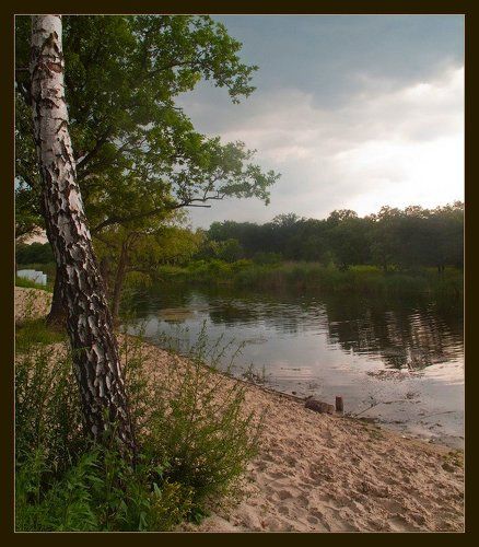 за городом...