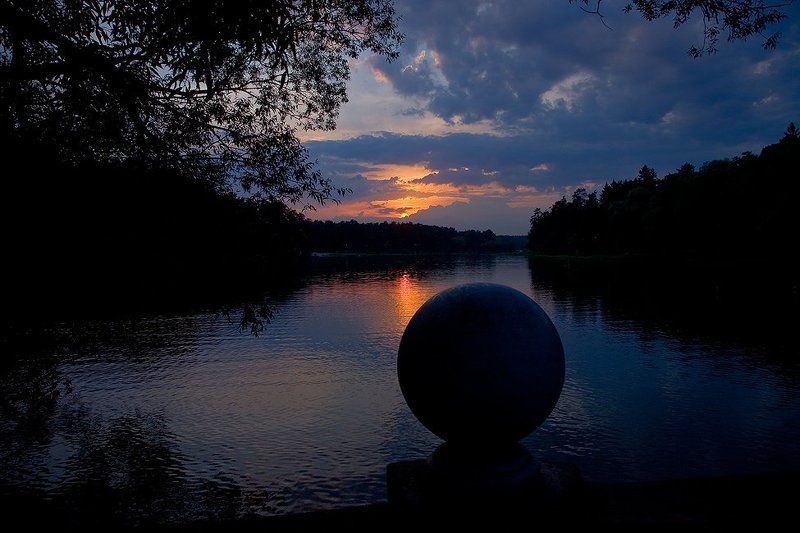 озеро, закат, тишина Закат в Кратово... фото превью