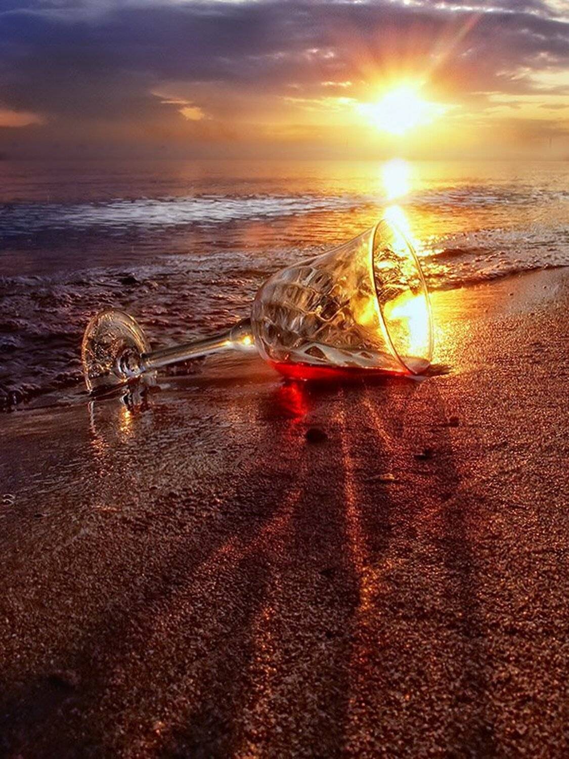 вино, вода, закат, Эдуард Альт