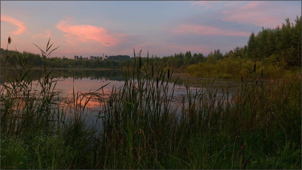 вечер, озеро, Михаил Мигушин