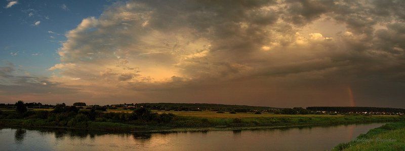 ...про вечер, речку, небо, радугу, уходящий дождь... ) фото превью