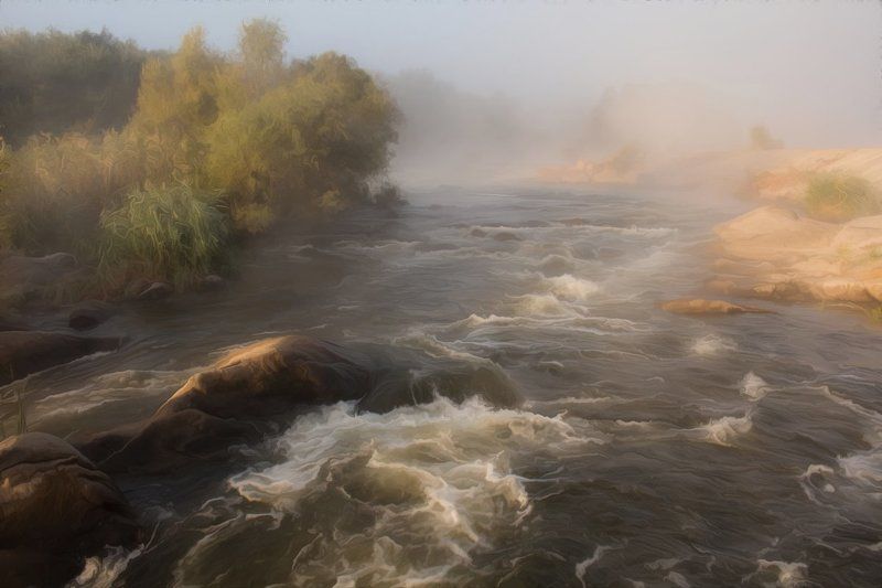 река. осень. пороги. Мигеевские пороги. фото превью