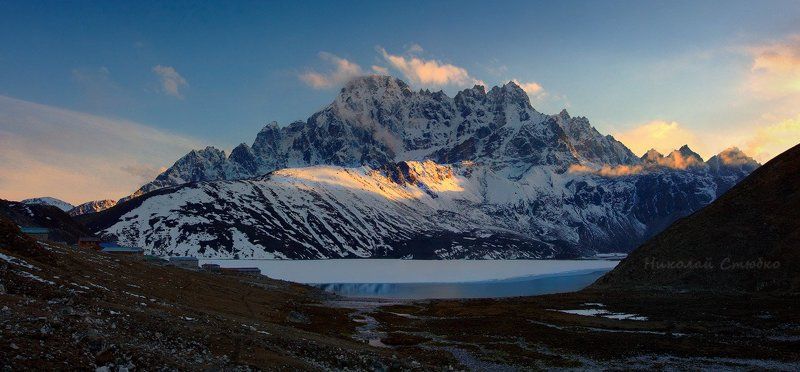Закат на озере Гокио фото превью