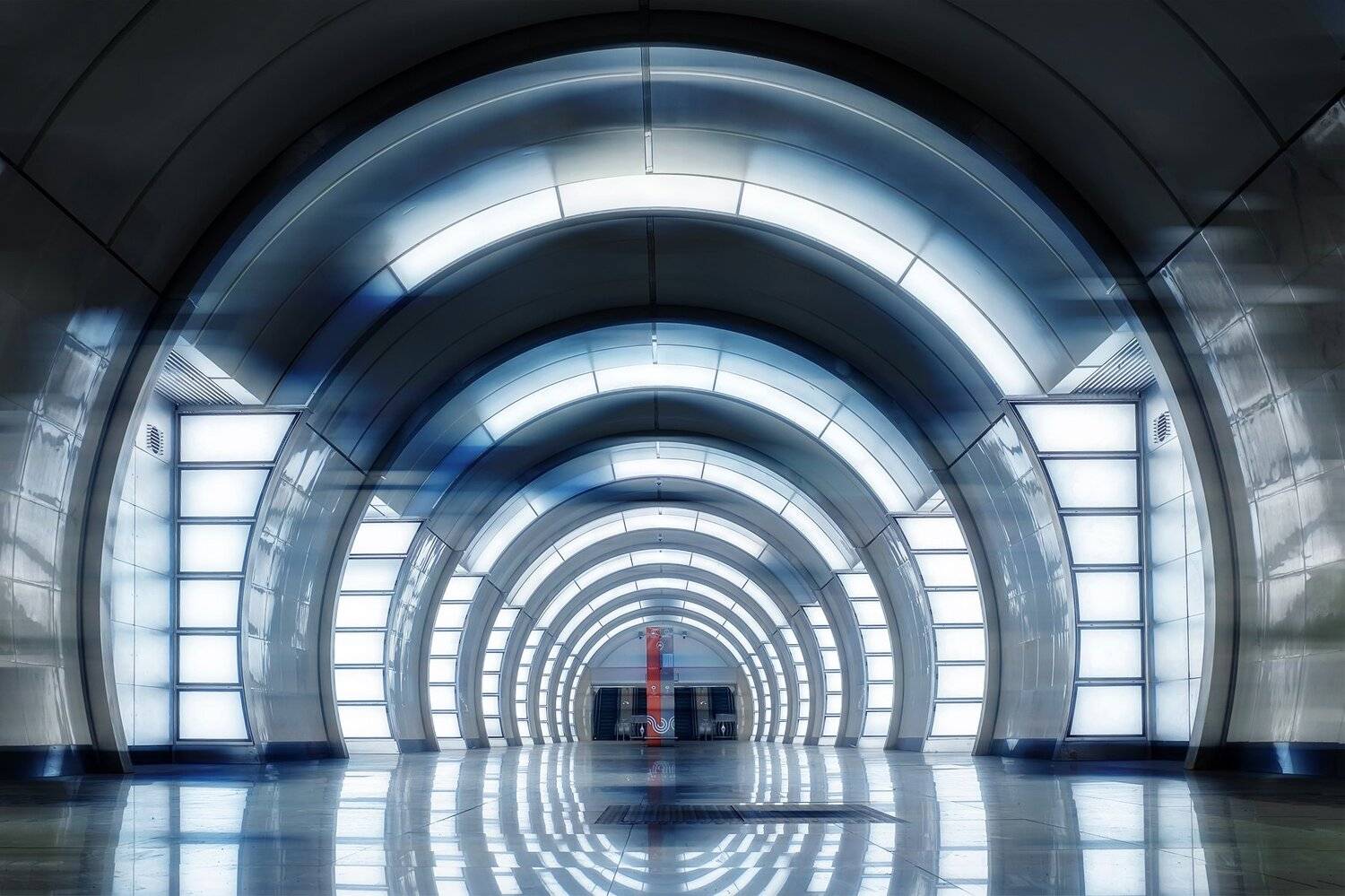 Архитектура, Метро, Тоннель, Свет, Москва, Pavel