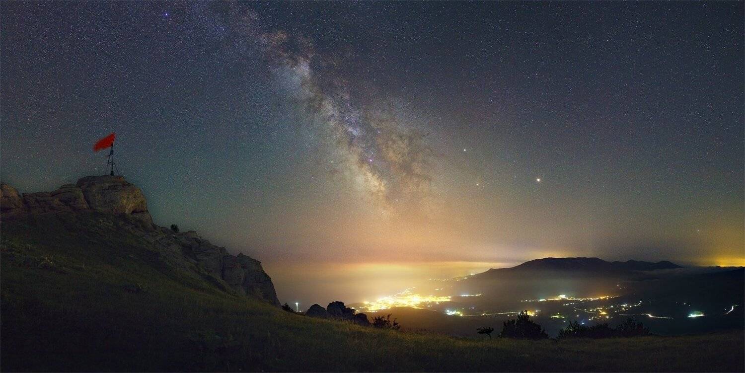 крым ночь звезды млечный путь галактика алушта, Михаил Рева
