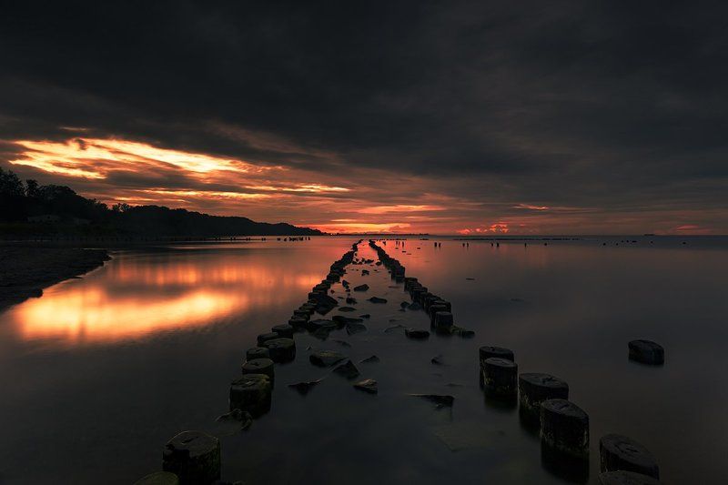 Гдиня, Гданьск, Балтийское Море, Польша Небо горело... фото превью