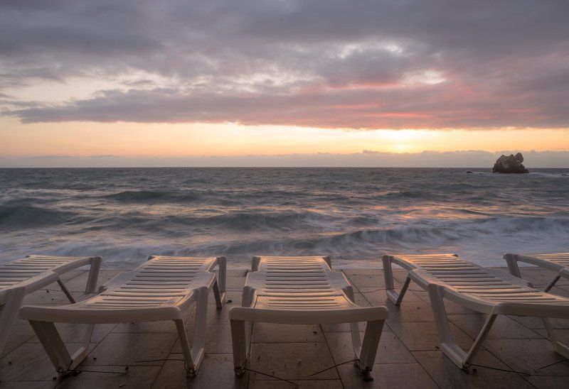 крым, море, горы, свет, закат, рассвет, природа, осень *** фото превью