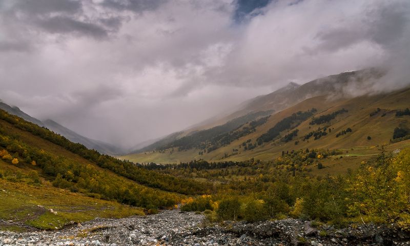 Туманная осень Софийской долины фото превью